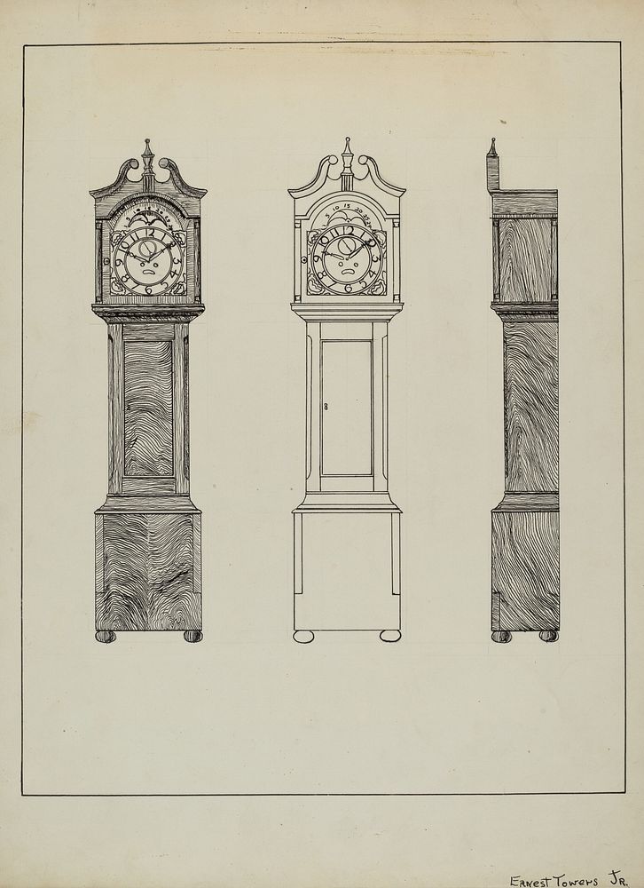 Grandfather Clock (ca.1936) by Ernest A. Towers, Jr.  