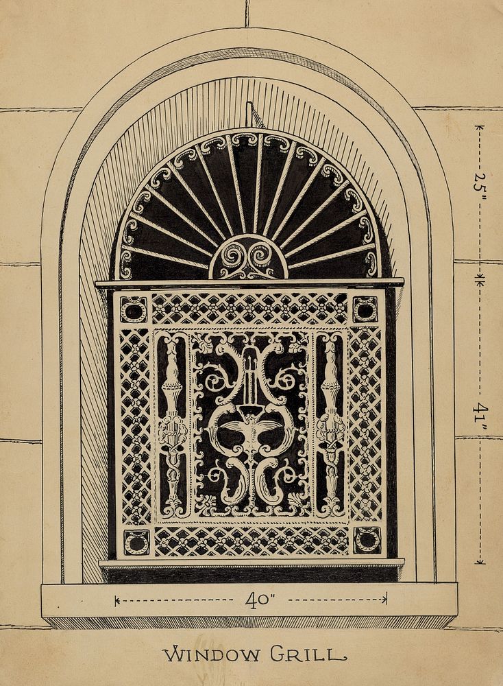 Window Grille (1935&ndash;1942) by Lucien Verbeke.   