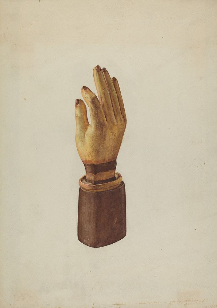 Hand Glove Advertisement (ca. 1938) by Robert Calvin.  