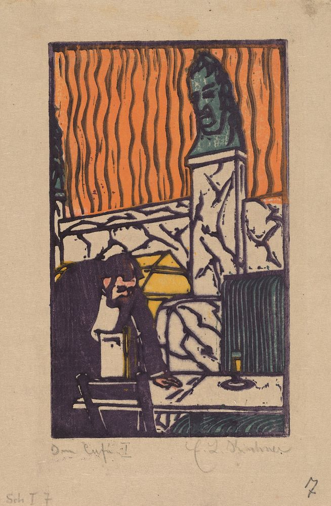 Head Waiter in Café (1904) print in high resolution by Ernst Ludwig Kirchner.  