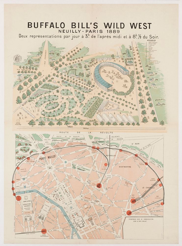 Anonyme. "Buffalo Bill's Wild West, Paris 1889". Lithographie. 1889. Paris, musée Carnavalet. 