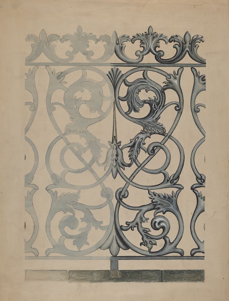 Iron Fence (ca.1937) by Albert Eyth.  