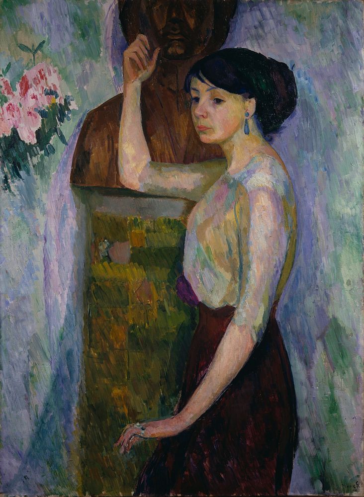 Portrait of Mrs. Ise Morsing (1910) painting in high resolution by Isaac Grunewald. Original from the Thiel Gallery. 