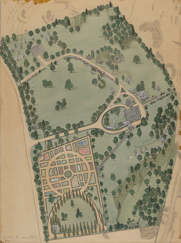 Jumel Estate (ca. 1936) by Virginia Richards.  