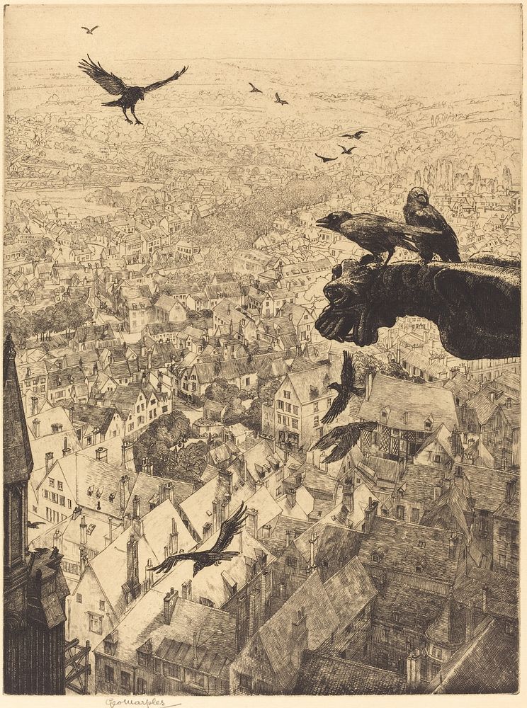 Jackdaws of Chartres (1917) by George Marples.  