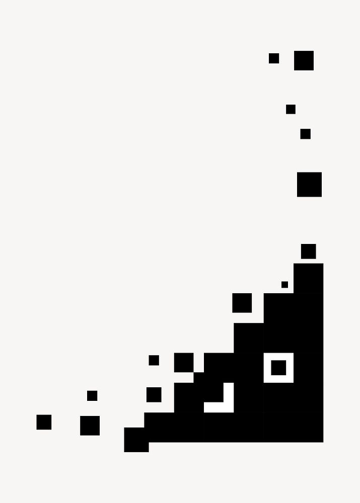 Black pixel border clipart vector