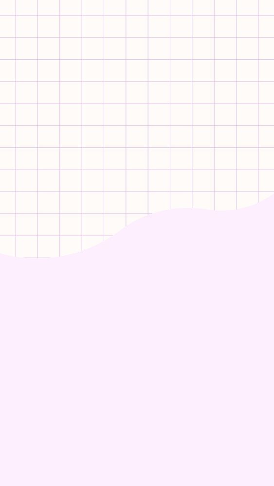 Purple pastel grid iPhone wallpaper, wavy border design