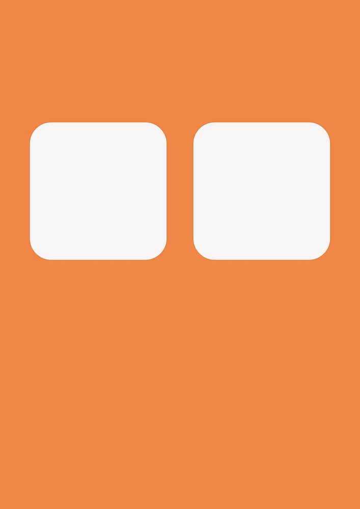 Orange window frame, square shape vector