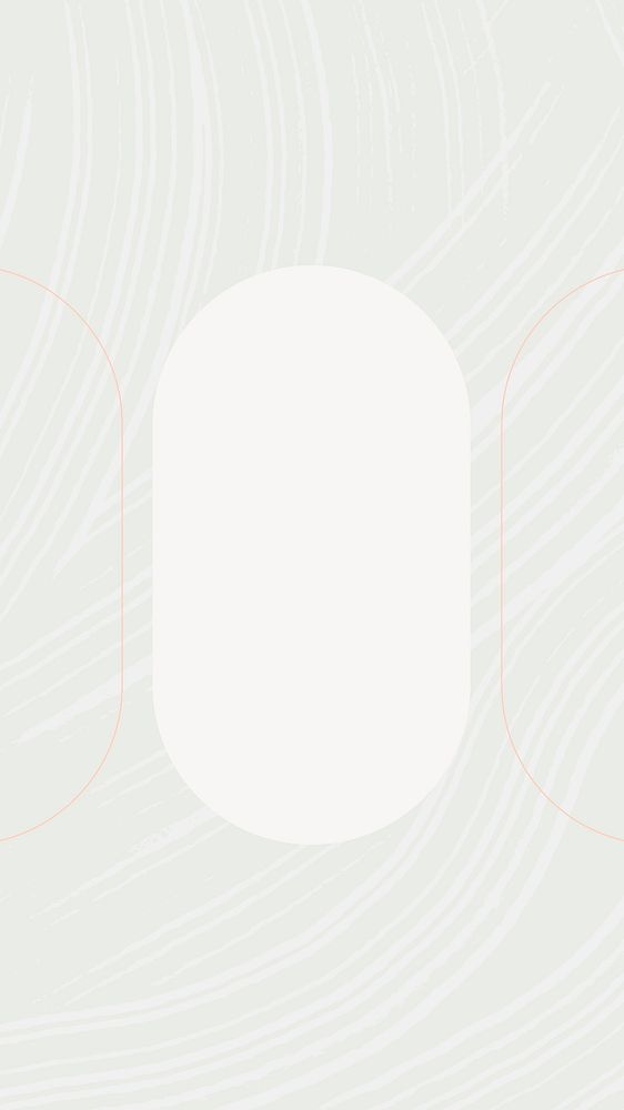 White minimal design frame, oval shape vector