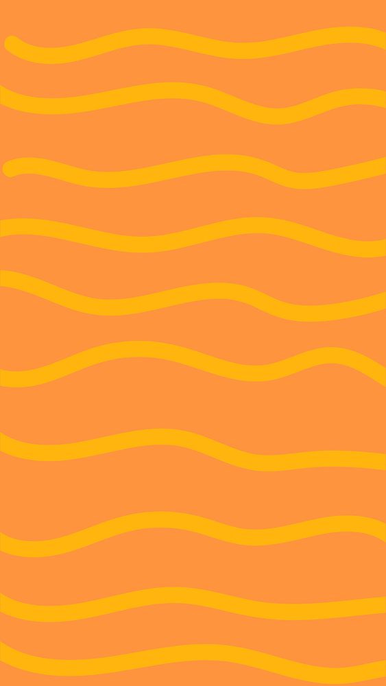 Orange wave pattern iPhone wallpaper background