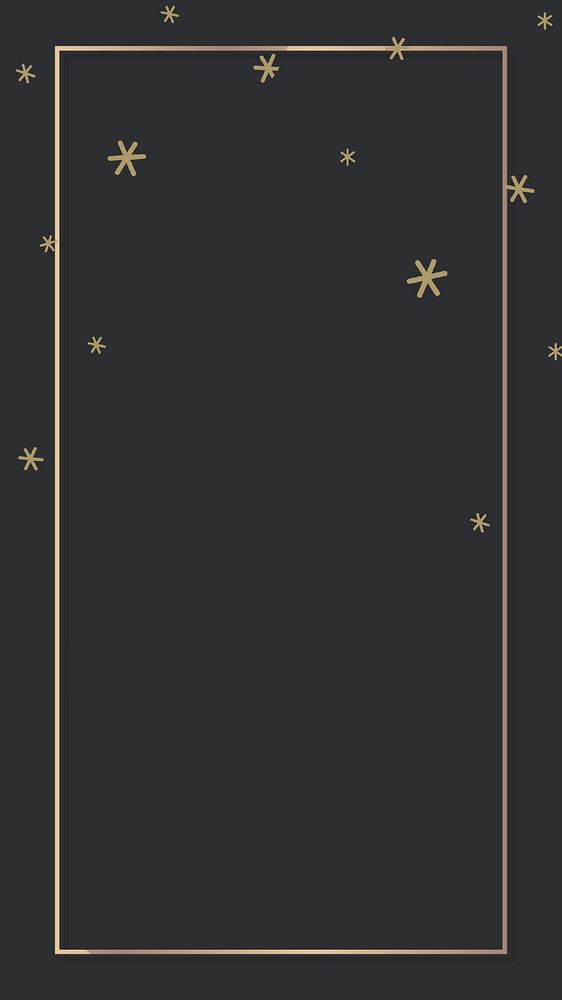 Christmas black frame iPhone wallpaper, festive background