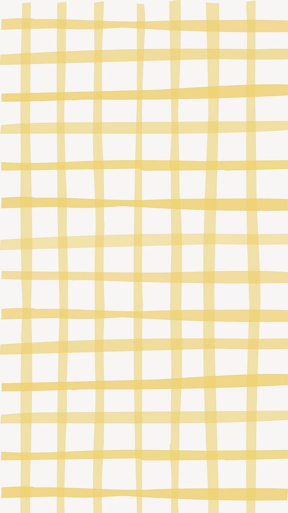 Yellow grid pattern iPhone wallpaper vector