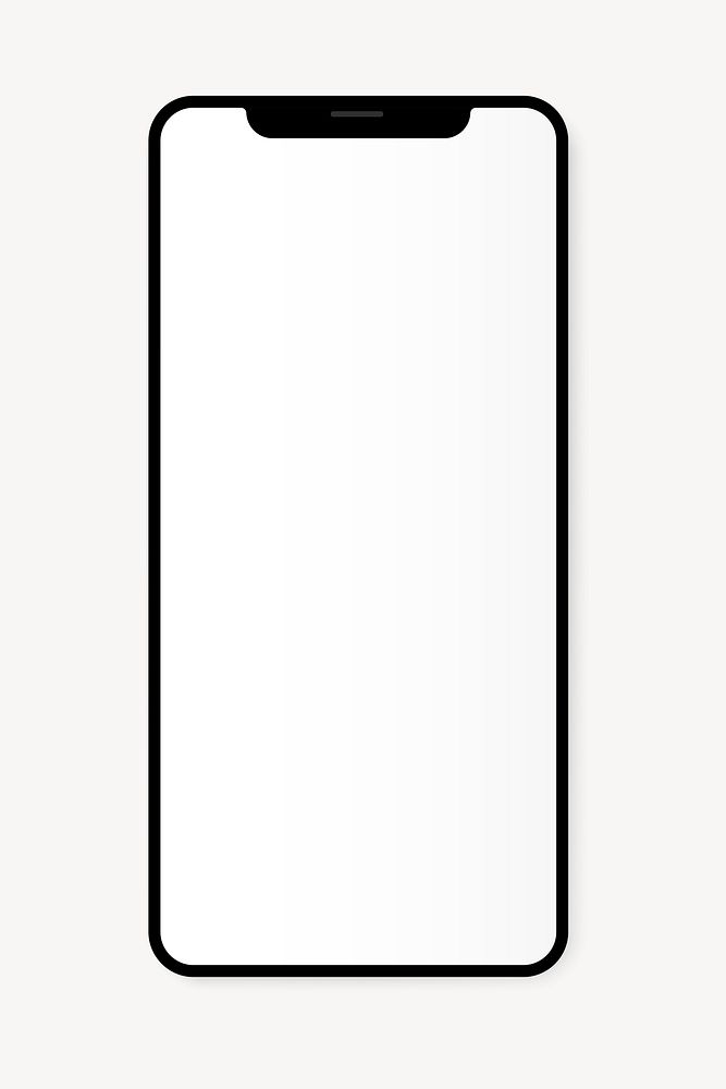 Blank smartphone screen, digital device  vector