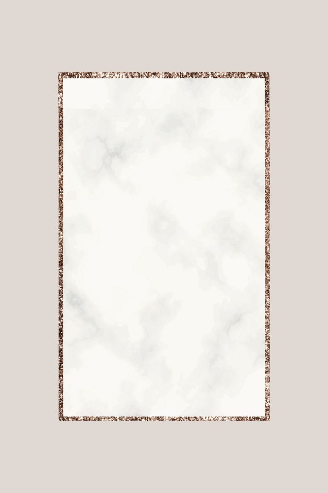Gold marble frame background vector