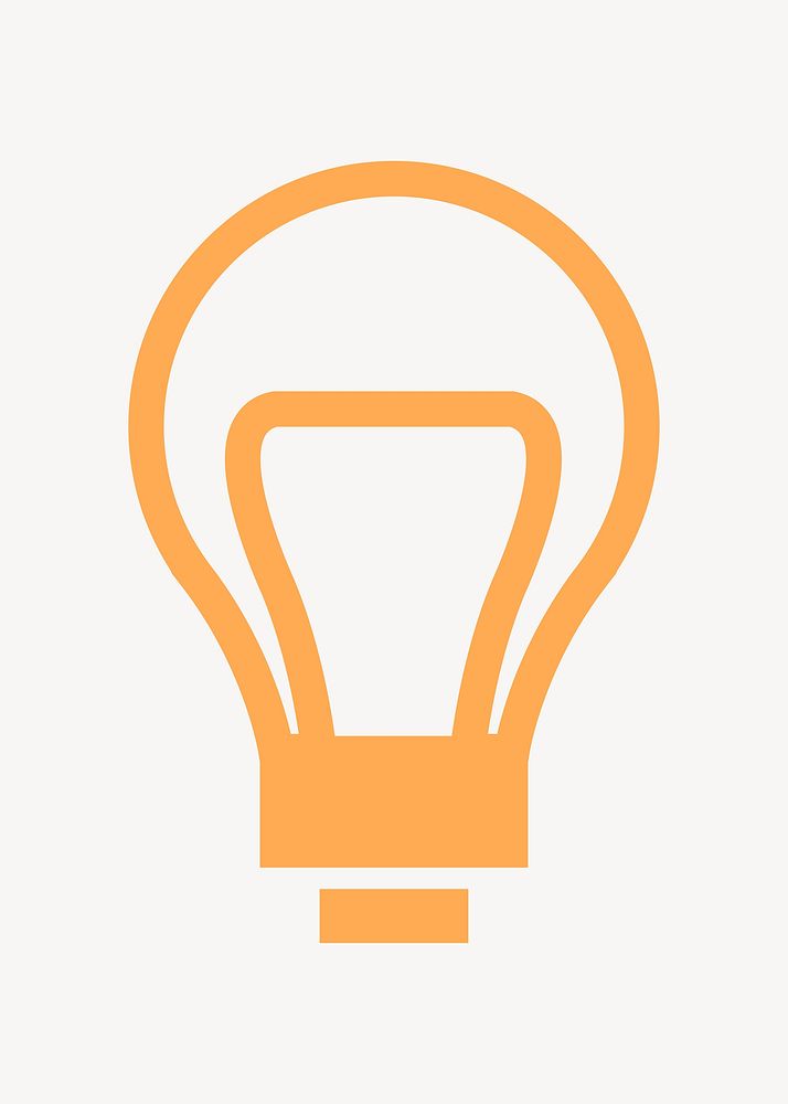 Light bulb symbol, business design element vector