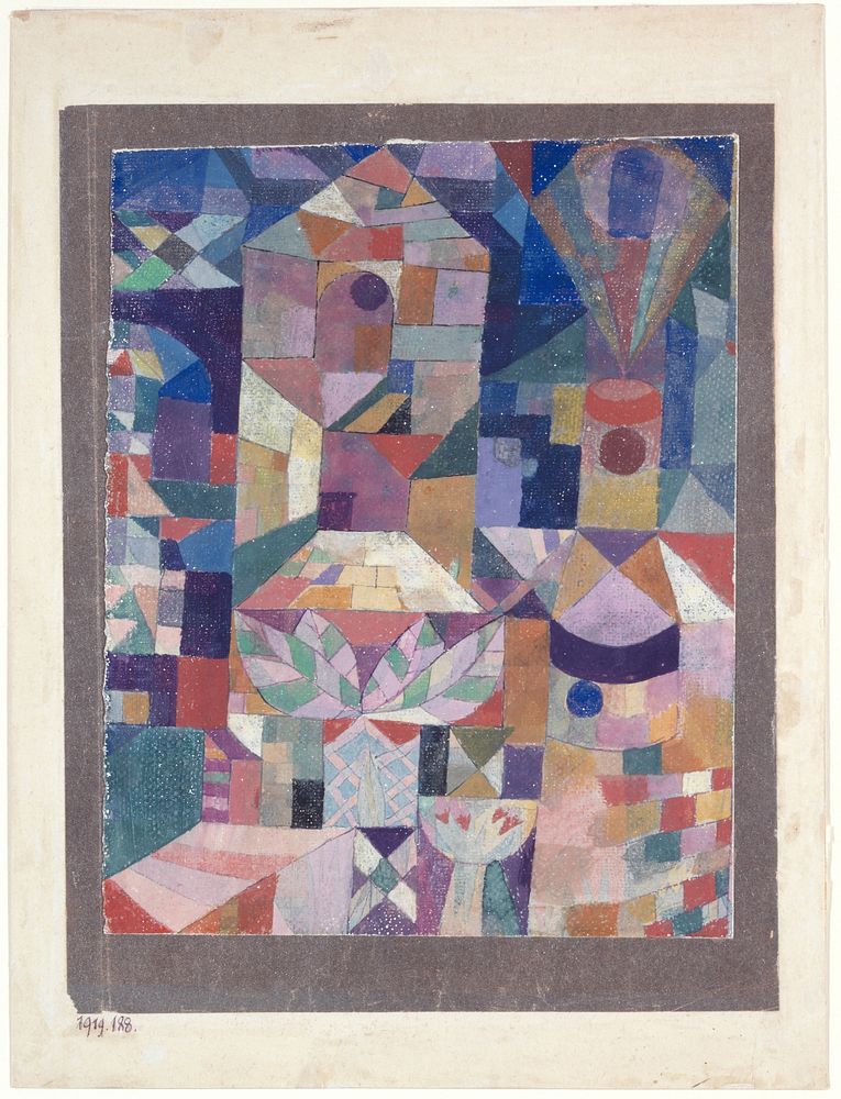Burggarten (1919) painting in high resolution by Paul Klee. 