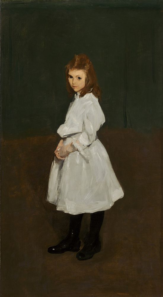 Little Girl in White (Queenie Burnett), (1907) by George Bellows.  