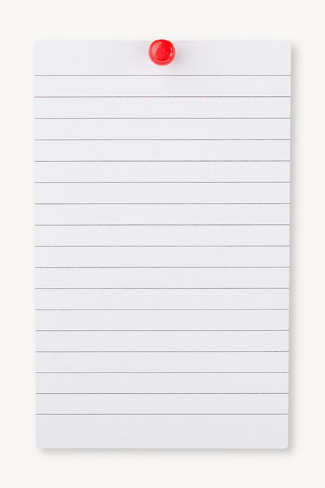 Ruled note paper isolated psd 