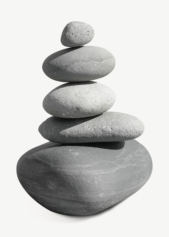 Zen stones collage element psd