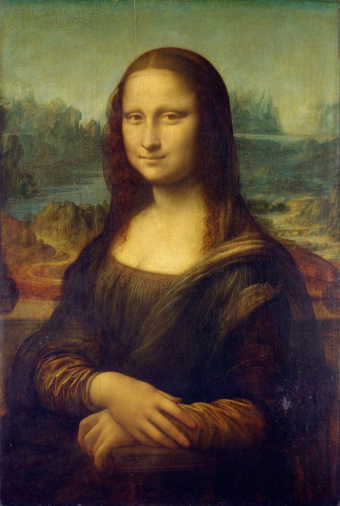 Leonardo da Vinci's Portrait of Mona Lisa del Giocondo (between 1503 and 1506) famous painting. Original from Wikimedia…