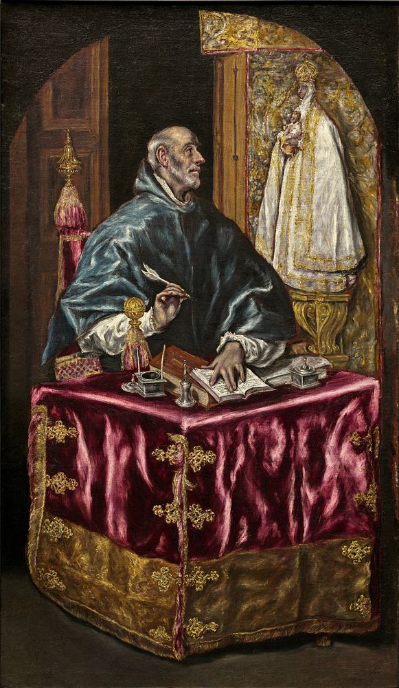 El Greco's Saint Ildefonso (c. 1603-1614) famous painting. 