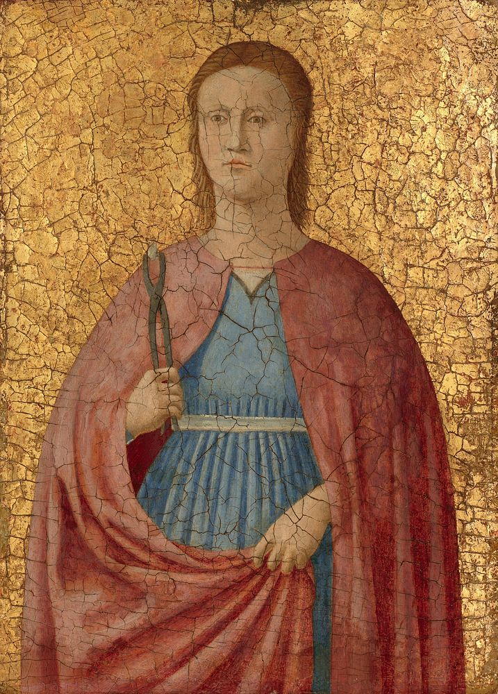 Piero della Francesca's Saint Apollonia (c. 1455-1460) famous painting. 