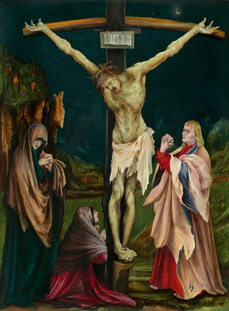 Matthias Grünewald's The Small Crucifixion (c. 1511-1520) famous painting.