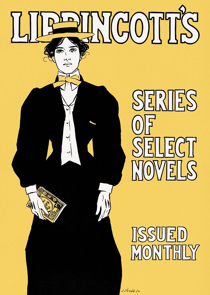 Lippincott's series of select novels (1896) by J.J. Gould, Jr. Original public domain image from the Library of Congress.…