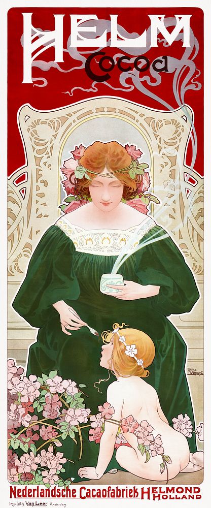 Helm Cocoa (1899) by Henri Privat-Livemont. Original public domain image from the Library of Congress. Digitally enhanced by…