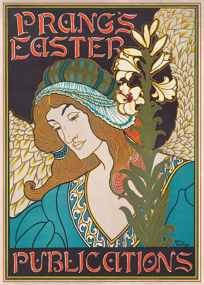 Prang's Easter publications (1896) by Louis Rhead. Original public domain image from the Library of Congress. Digitally…
