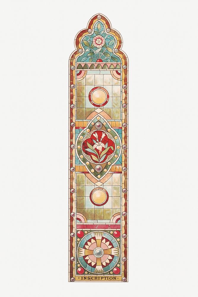 Church's stain glass element psd.  Remastered by rawpixel