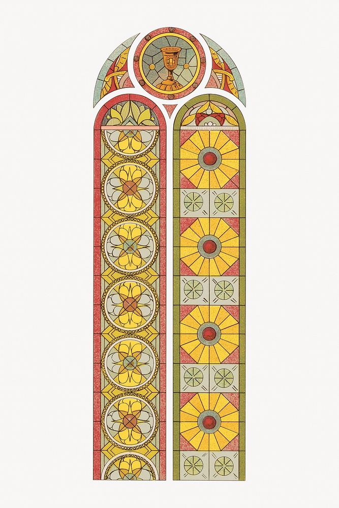 Vintage stained glass element.  Remastered by rawpixel