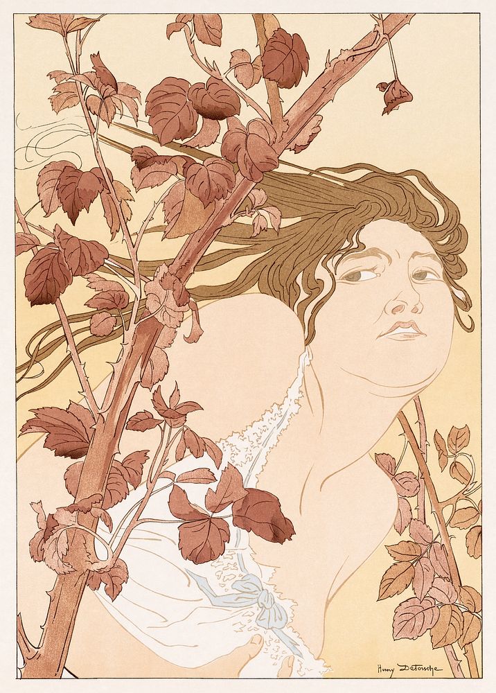 In the Brambles (Dans les Ronces) (1898) by Henri Detouche. Original public domain image from the Cleveland Museum of Art.…