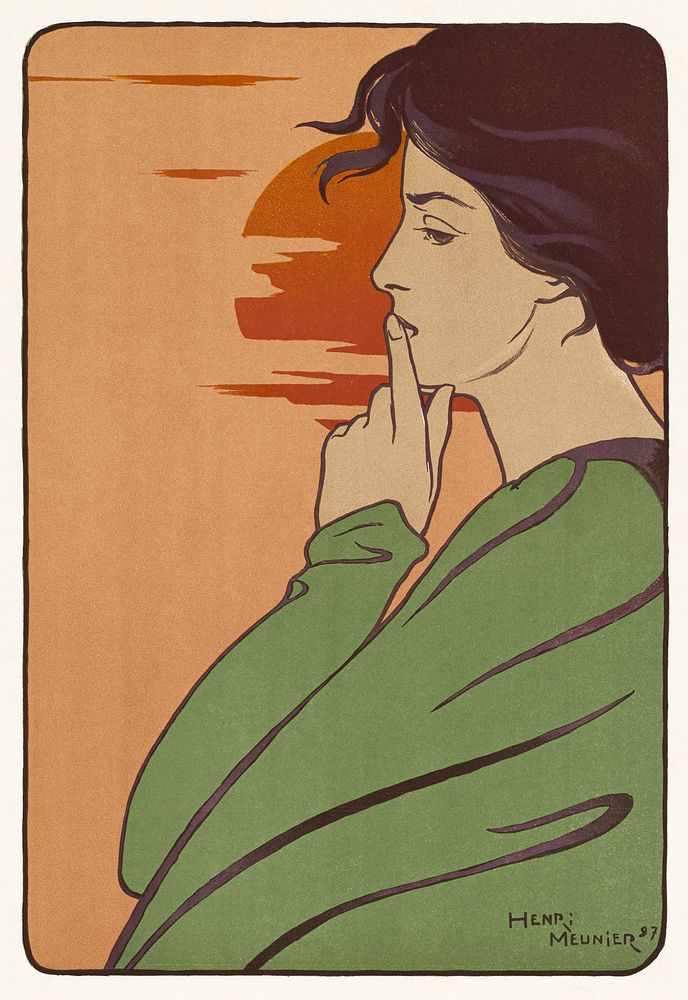 L'Heure du silence (1897) by Henri Georges J. I. Meunier.  Original public domain image from the Cleveland Museum of Art.…