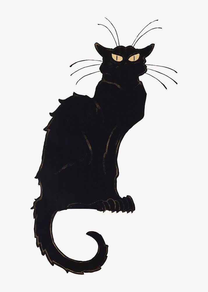 Tourn&eacute;e du Chat Noir, black cat psd.  Remastered by rawpixel