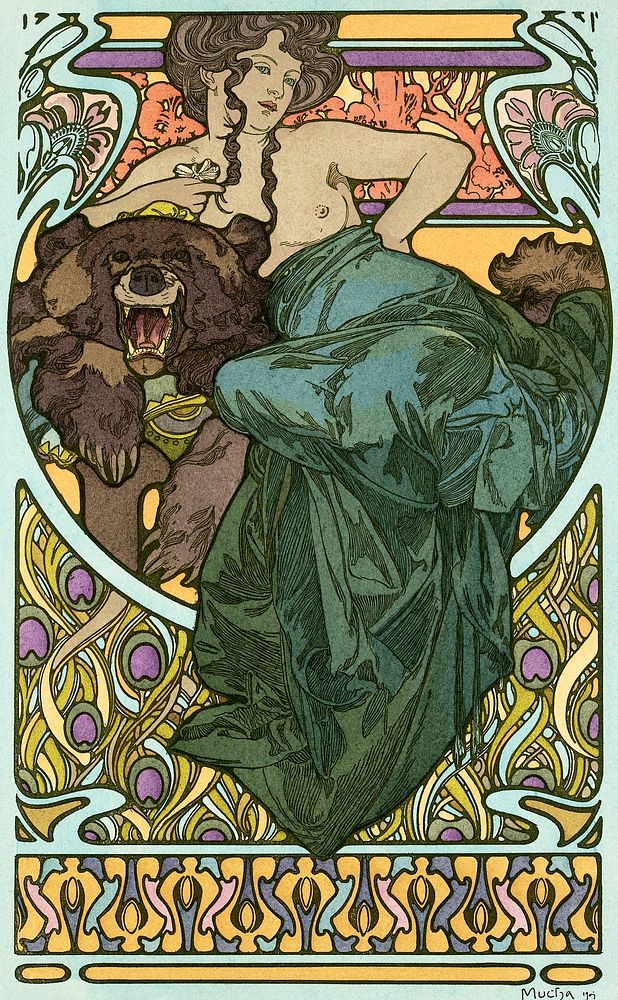 Untitled (1902) by Alphonse Mucha. Original public domain image from The Los Angeles County Museum of Art. Digitally…