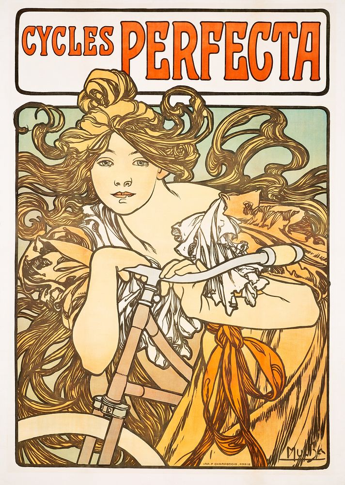 Cycles Perfecta (1897) by Alphonse Mucha. Original public domain image from The Los Angeles County Museum of Art. Digitally…