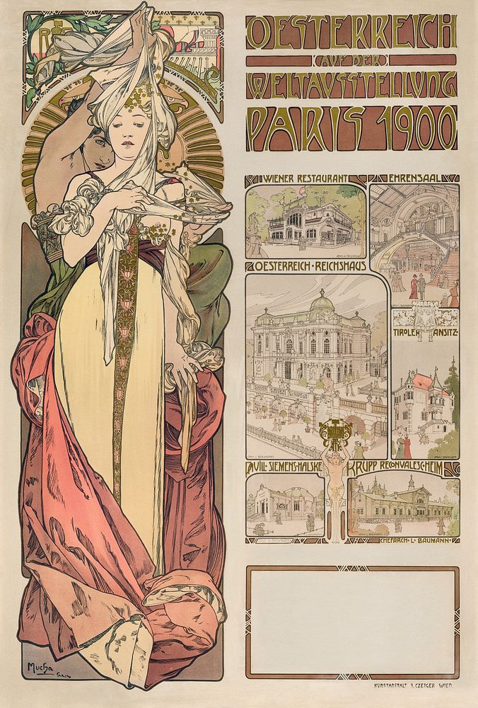 Austria at the Exposition Universelle (1899) by Alphonse Mucha. Original public domain image from the Dallas Museum of Art.…