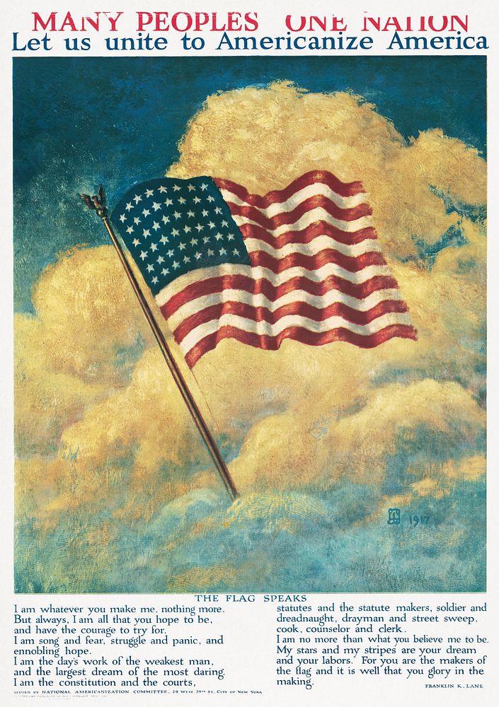 Aesthetic USA flag. Original public domain image from the Library of Congress. Digitally enhanced by rawpixel.