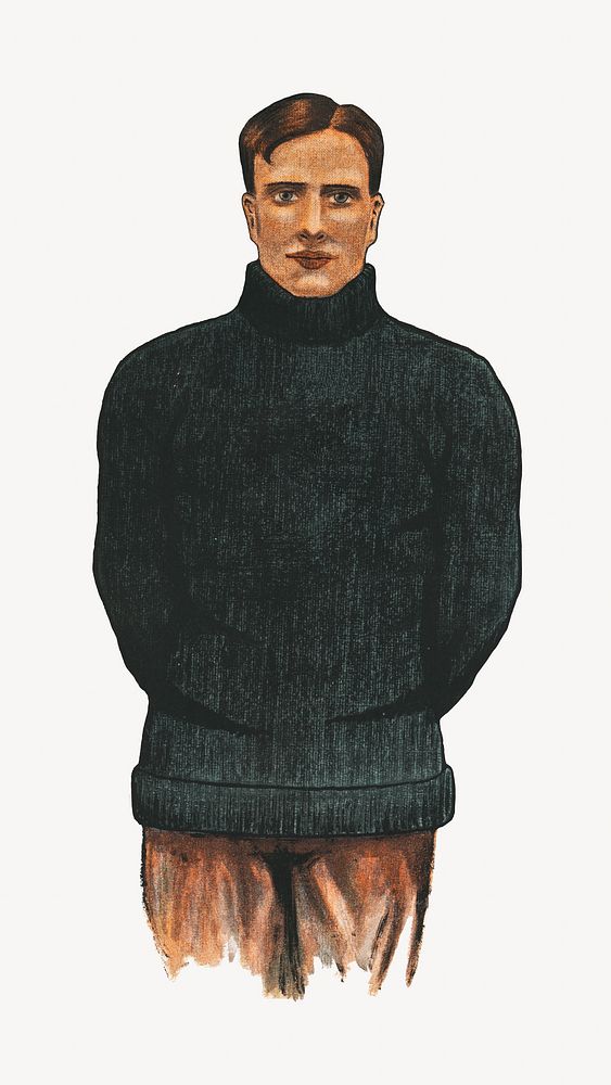 Vintage man illustration.  Remastered by rawpixel