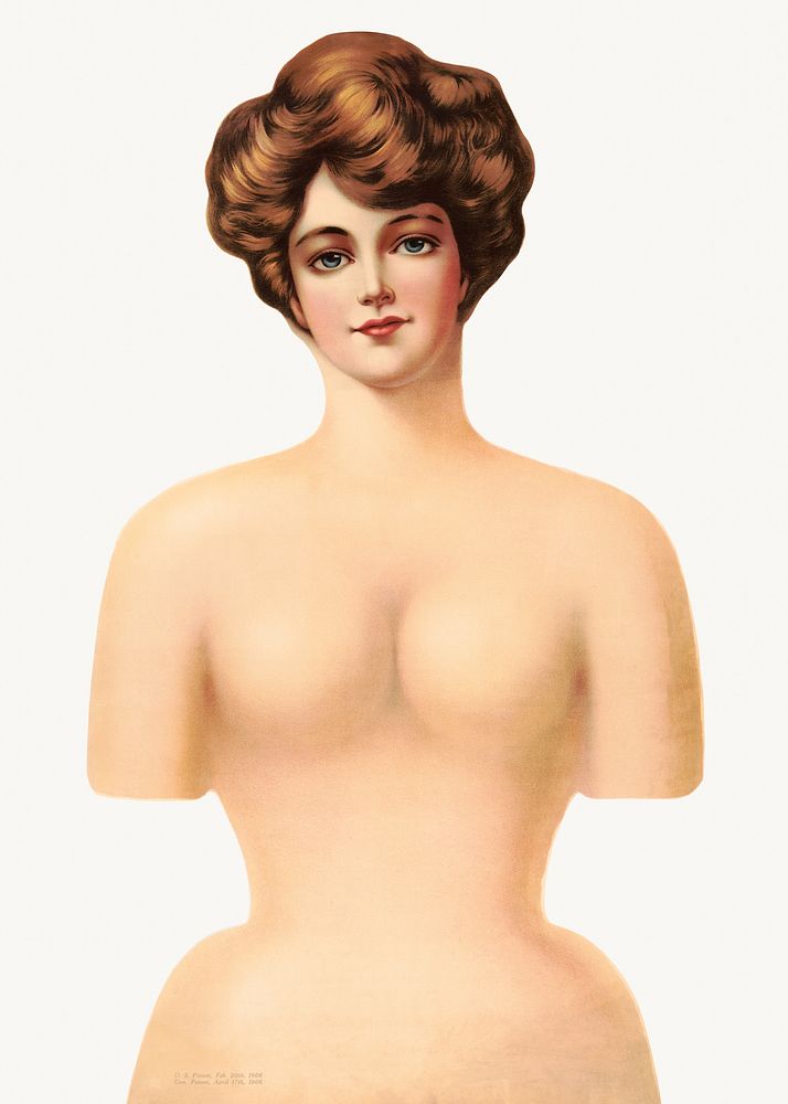 Aesthetic chromolithograph female mannequin. Original public domain image from the Library of Congress. Digitally enhanced…