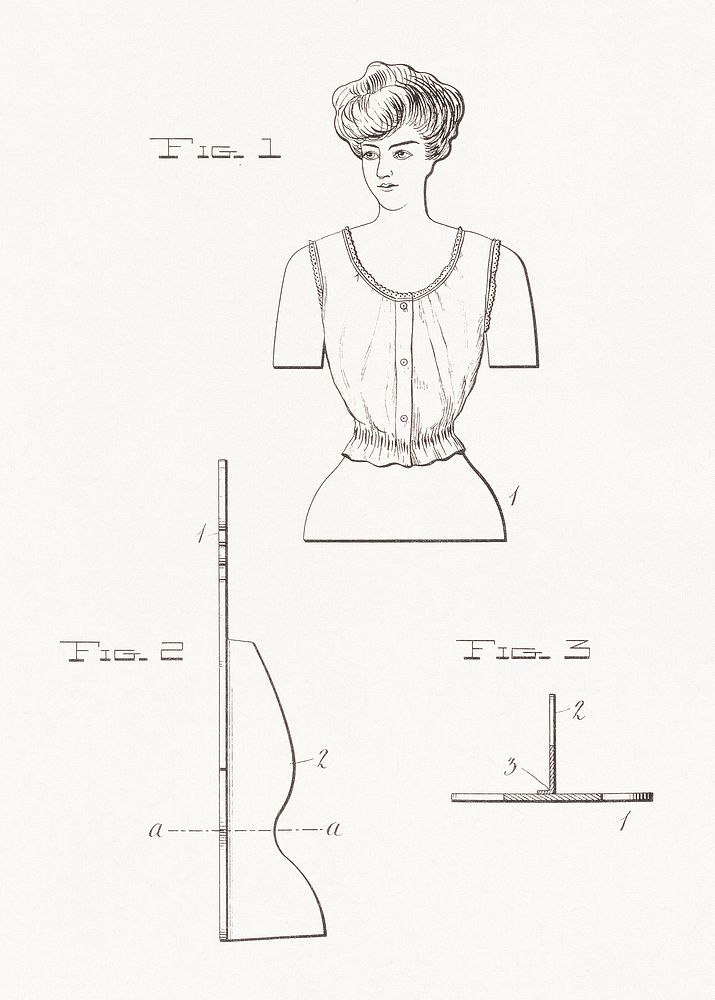 Aesthetic chromolithograph female mannequin. Original public domain image from the Library of Congress. Digitally enhanced…