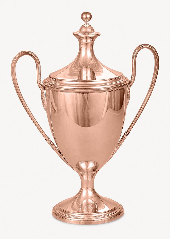 Aesthetic copper trophy. Remixed by rawpixel.