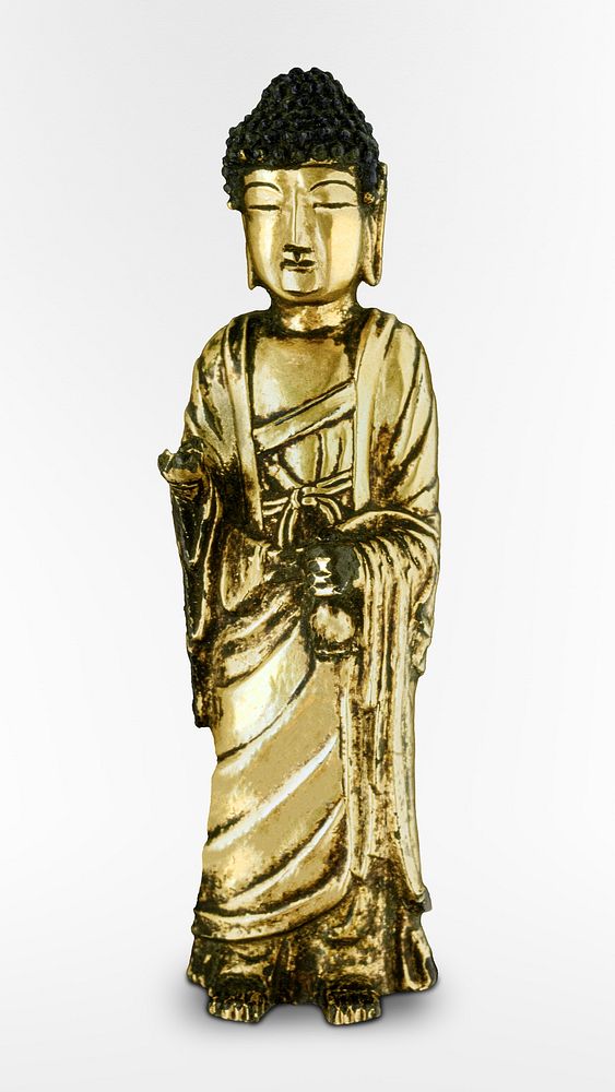 Standing Buddha bronze figure. Original public domain image from The Minneapolis Institute of Art. Digitally enhanced by…