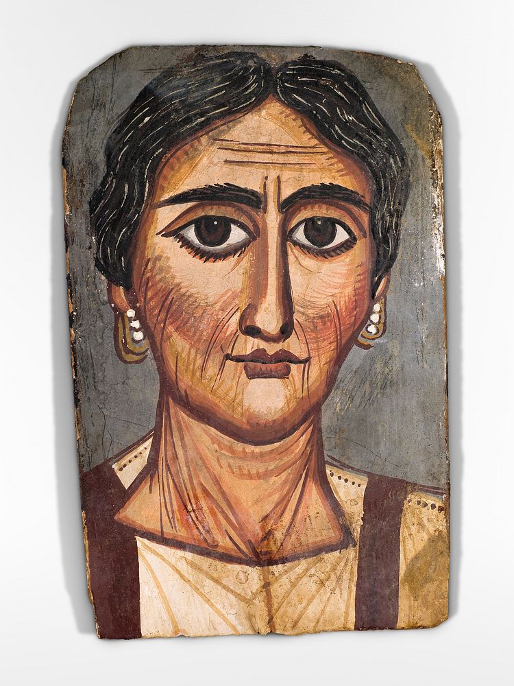 Portrait of a woman (2nd century) painting. Original public domain image from the Saint Louis Art Museum. Digitally enhanced…