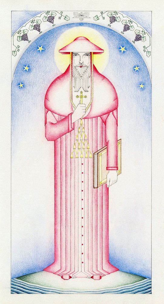 Saint Bonaventure (1935&ndash;1942) drawing by American 20th Century. Original public domain image from the National Gallery…