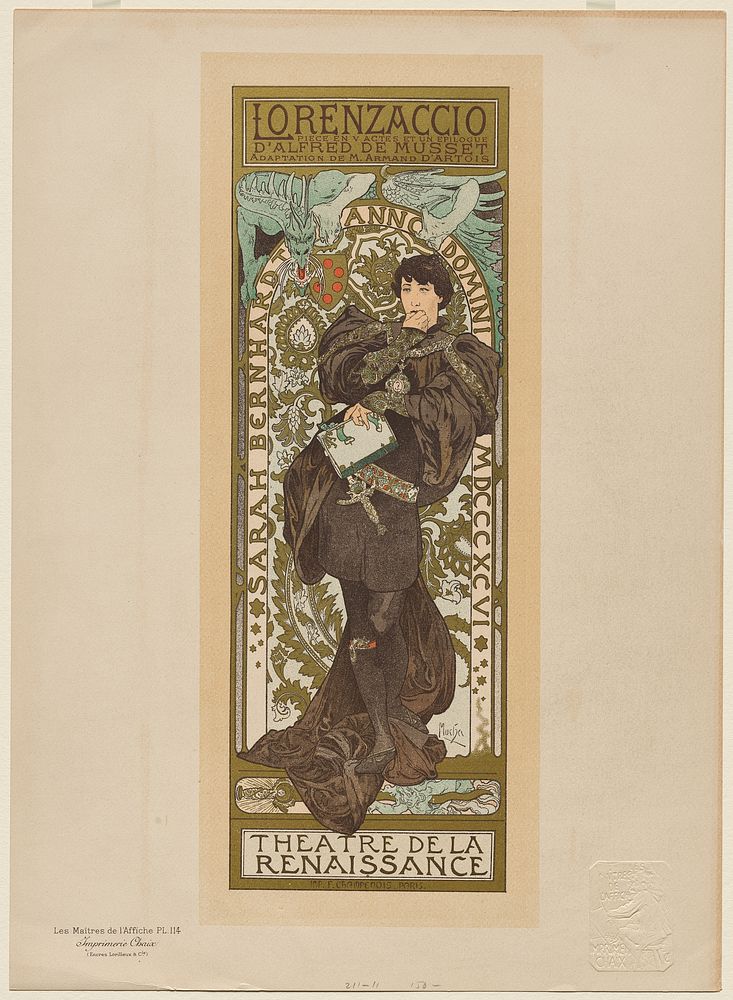 Lorenzaccio (1896-1900) print in high resolution by Alphonse Mucha.  