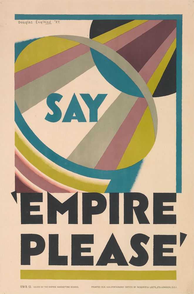 Say "Empire Please" (1927) print in high resolution by Douglas England.  