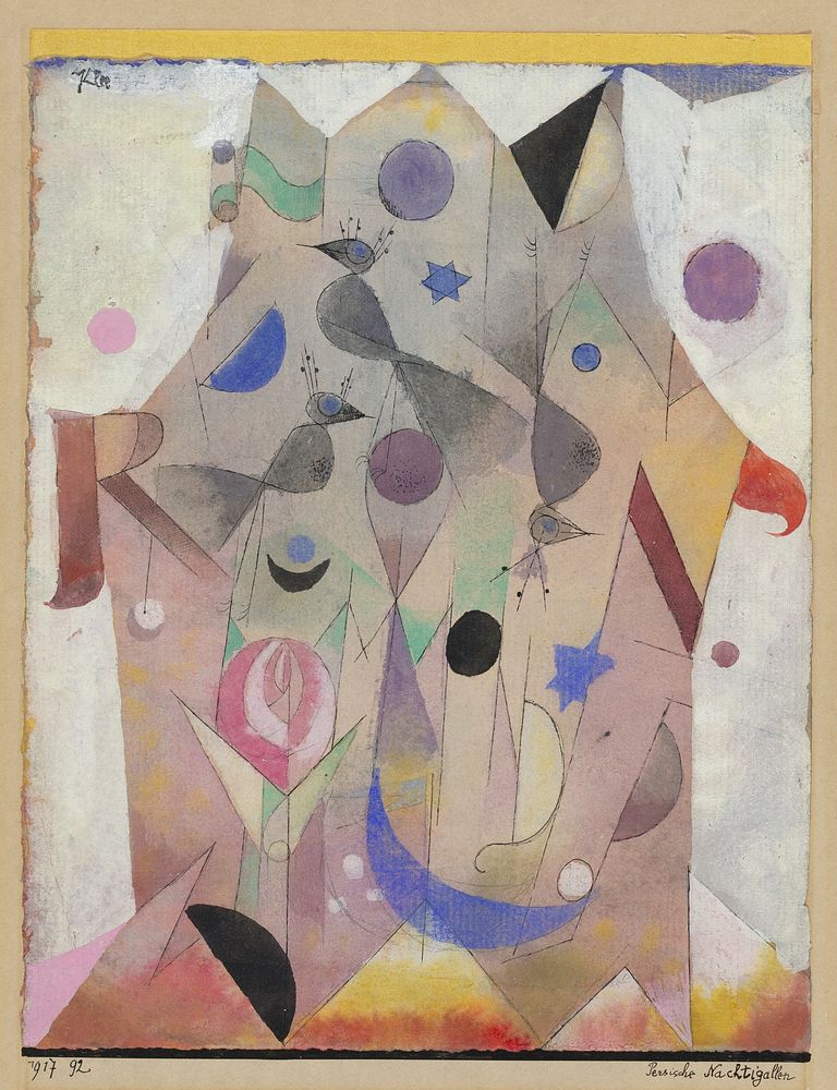 Persische Nachtigallen (Persian Nightingales) (1917) by Paul Klee.