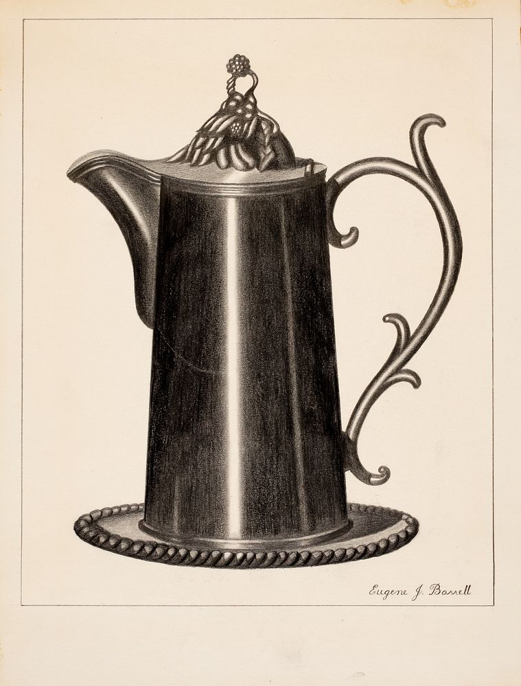 Pewter Flagon (1935–1942) by Eugene Barrell.  